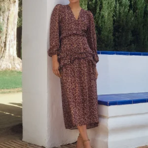 VESTIDO LARGO ÉTNICO FLUIDO