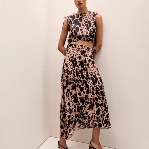 FALDA MIDI ANIMAL PRINT