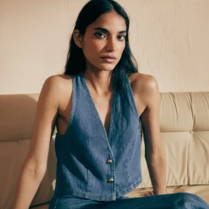CHALECO DENIM CROPPED