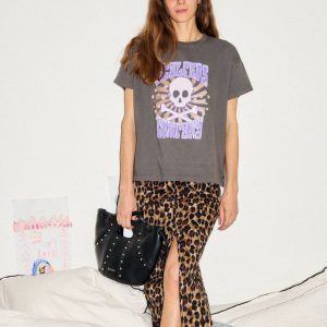 FALDA MIDI DENIM LEOPARDO