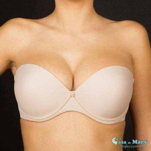 Sujetador con aros, doble push-up, sin tirantes Carlota