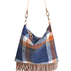 BOLSO TOTE FLECOS - MANTA ESCOCÉS AZUL