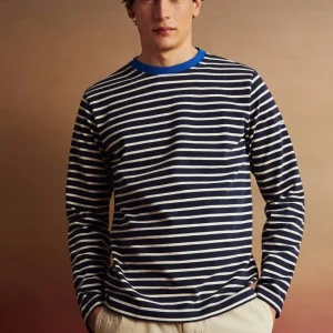 CAMISETA RAYAS CUELLO CONTRASTE