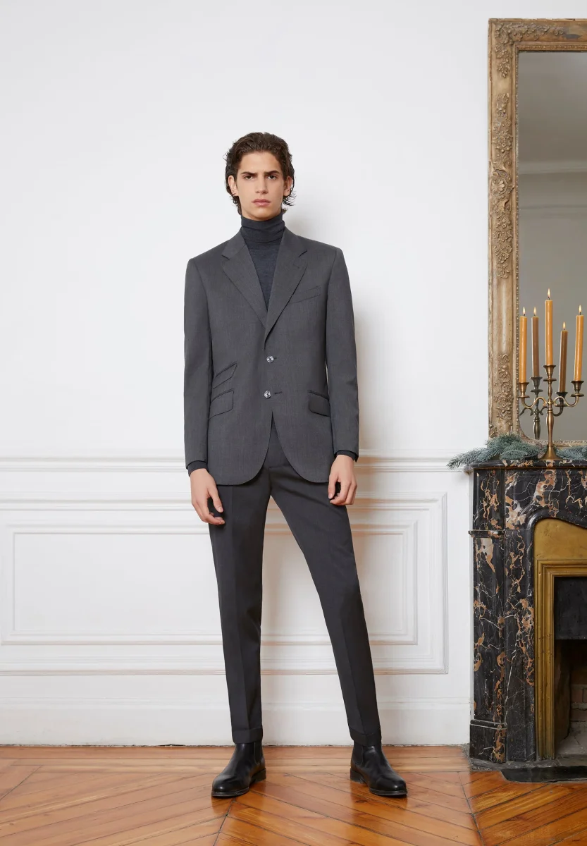 TRAJE CLÁSICO LANA GRIS - Imagen 2