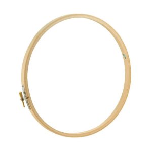 Bastidor redondo de madera con tornillo