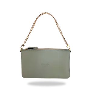 MINIBOLSO PLANO DOBLE - PIEL NAPA TERNERA GRIS PIEDRA