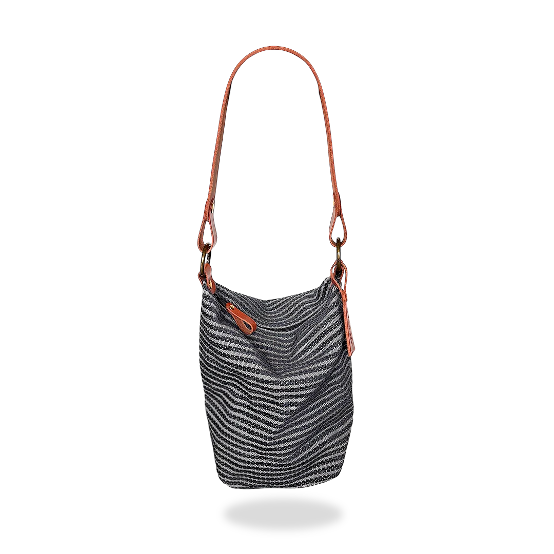 BOLSO BOMBONERA MINI - TAPIZADO GRIS - Imagen 2