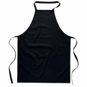 DELANTAL de COCINA negro liso especial HOSTELERÍA