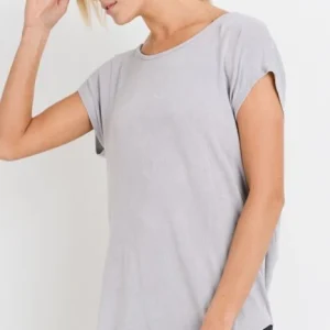 Open Back Drape Mineral Wash Top