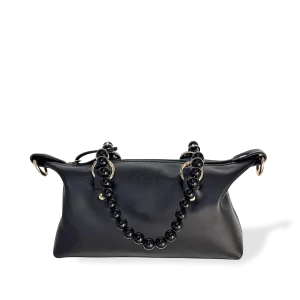 MINIBOLSO BANDOLERA - CUERO NAPA NEGRO - EDICIÓN FIESTA