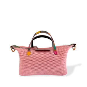 MINIBOLSO BANDOLERA ACOLCHADO - ROSA y VERDE