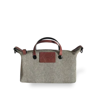 MINIBOLSO BANDOLERA - ESPIGA CUERO BURDEOS