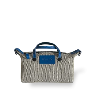 MINIBOLSO BANDOLERA - ESPIGA Y CUERO AÑIL