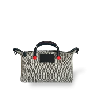 MINIBOLSO BANDOLERA - ESPIGA Y CUERO NEGRO