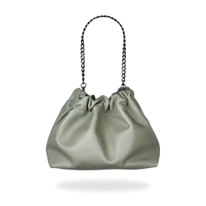 BOLSO NIDO GRANDE - PIEL NAPA TERNERA GRIS PIEDRA