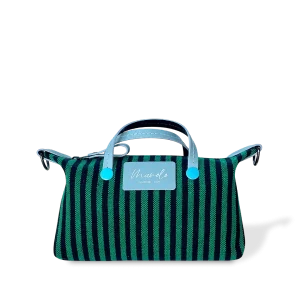 MINIBOLSO BANDOLERA - LONA ESTRIBERA NEGRO Y VERDE