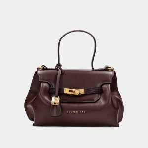 Bolso Top Handle Chocolate de HISPANITAS